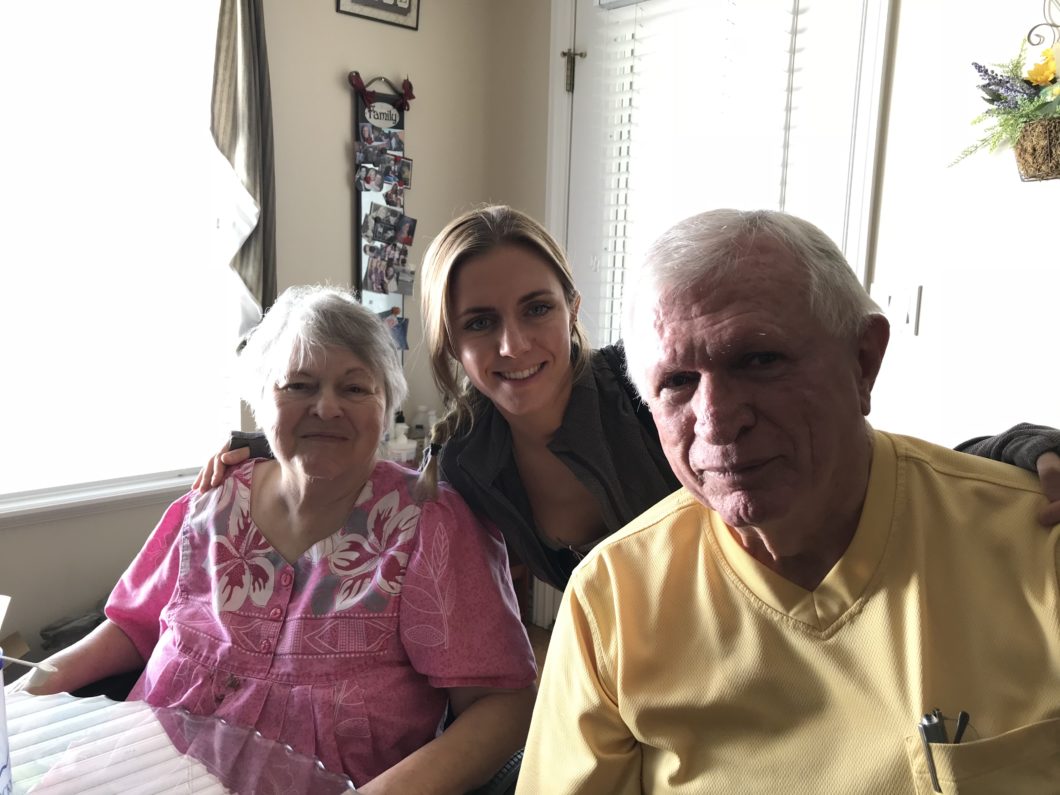 Brooke Nally with her grandparents